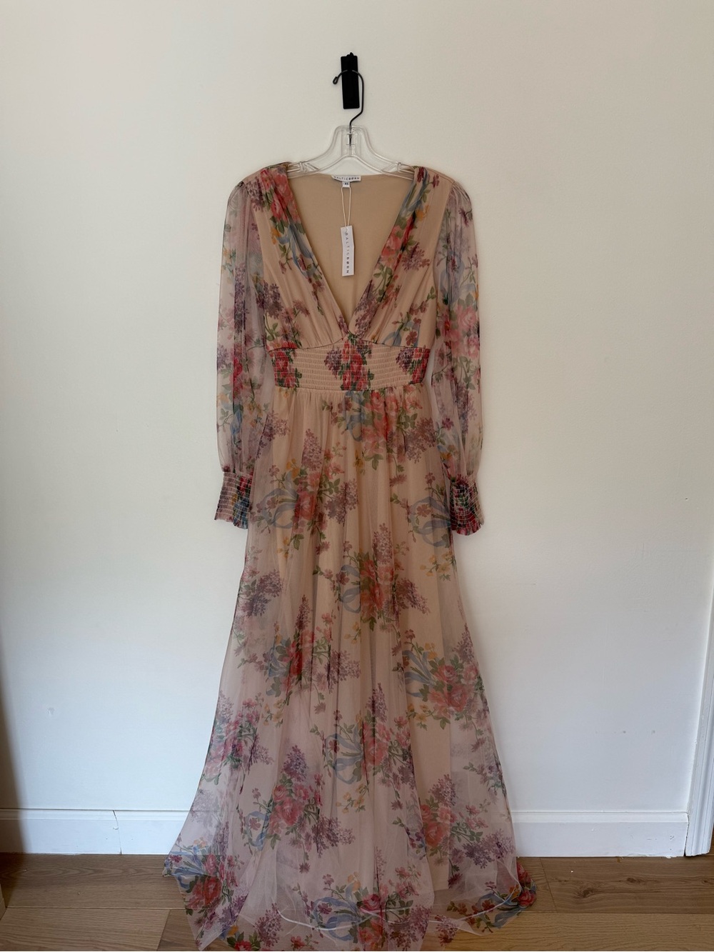 NWT Baltic Born Layla Tulle Maxi Dress Romantic Floral XS
